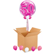 Load image into Gallery viewer, 50th Sparkle Balloon in a Box
